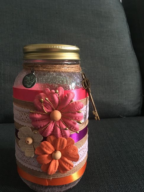 Fairy lights and mason jar flower vases - 3
