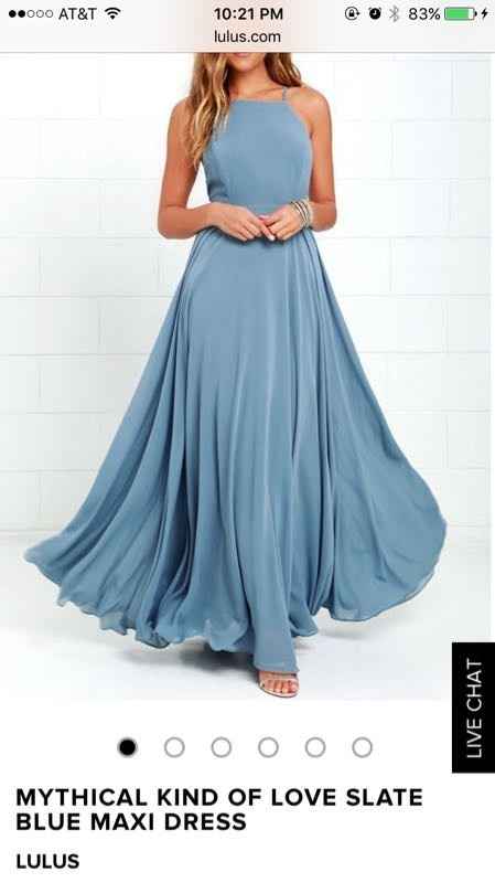 Dusty blue bridesmaid dress?