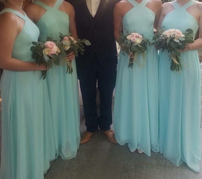 Bridesmaid dresses.