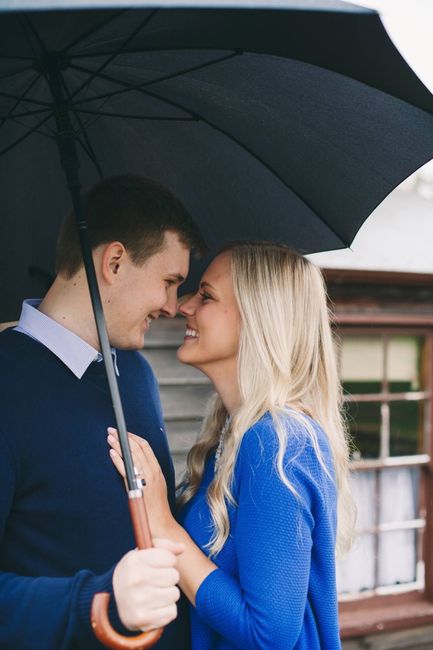 Show me engagement/wedding pics in the rain