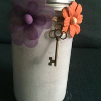 Fairy lights and mason jar flower vases - 1