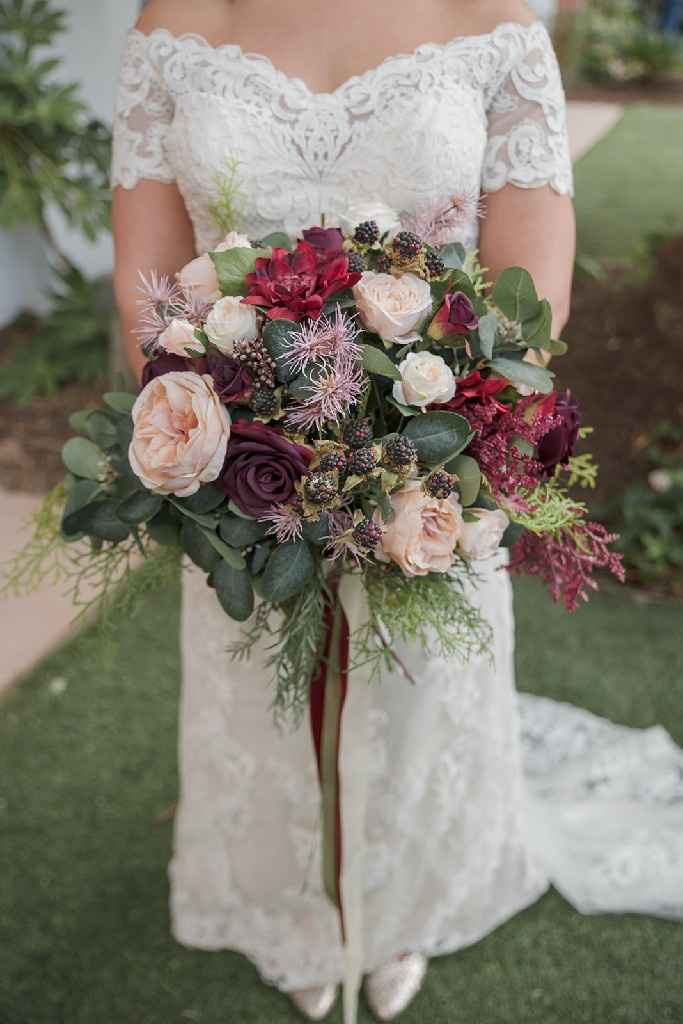 Anyone else using fake flowers on their bouquets? - 1