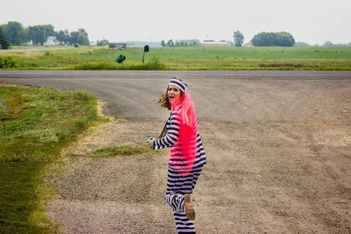 I had to wear a prison jumpsuit at my shower.. (pics)