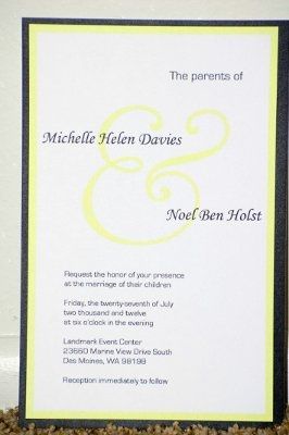 Invite rough draft from vista print came in!