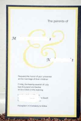 Invite rough draft from vista print came in!