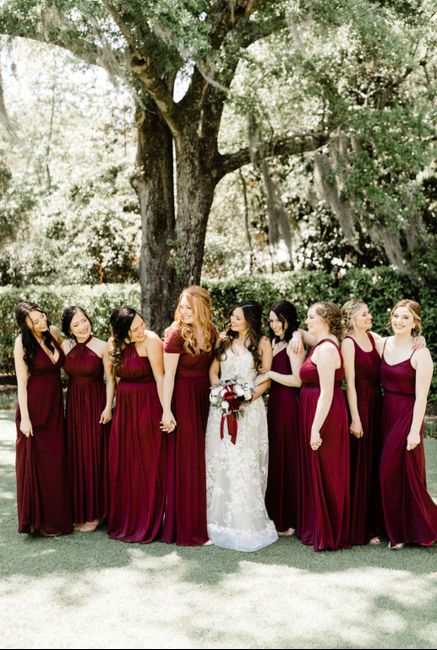 Do your bridesmaids all have flowers? 1