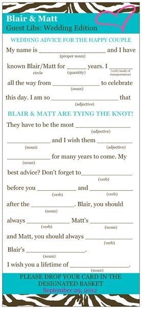 photobooth & mad libs/vista print guestbook questions.