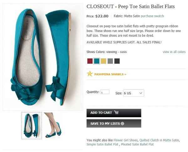 Found a good deal on wedding flats