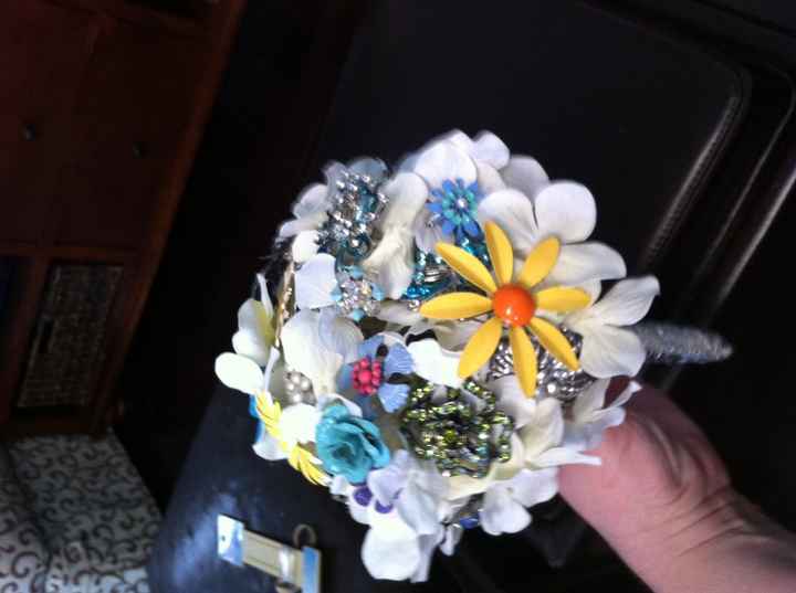 Finished 1 BM Brooch Bouquet. Need opinions!!!! Updated question :-)