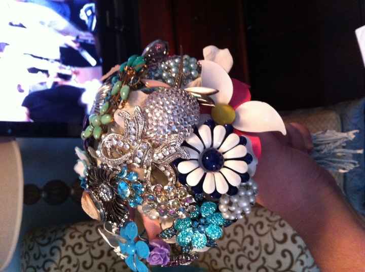 My Brooch Bouquet progress