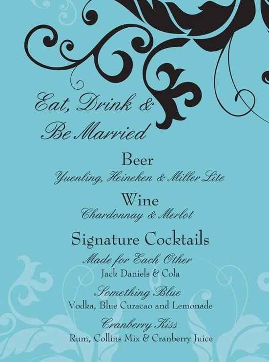 Drink Menu Sign/Poster. Update with changes.