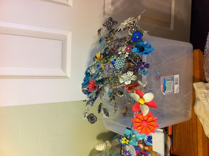 Brooch Bouquet work in progress
