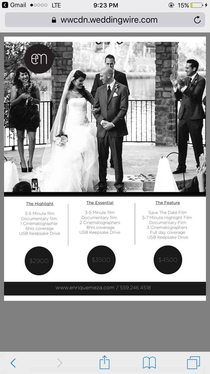 Help me choose a videographer!