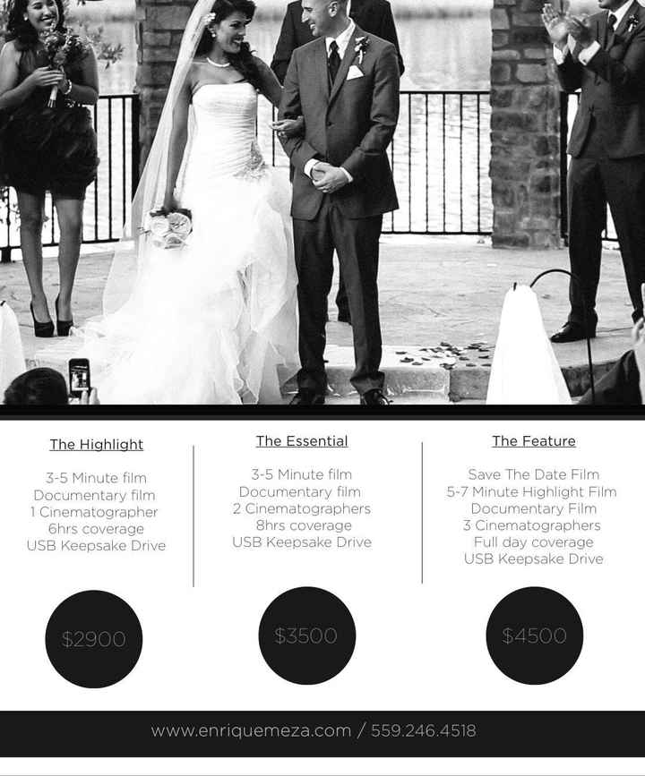 Help me choose a videographer!