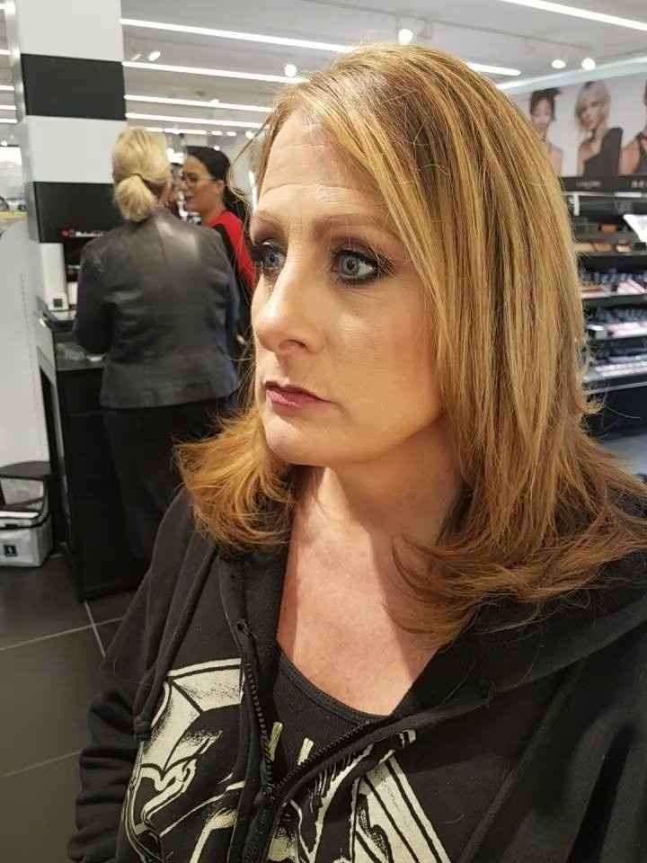 Unexpected makeup trial....paging Jo Rocka!! :)
