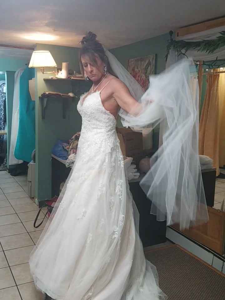 Older Bride wearing a veil