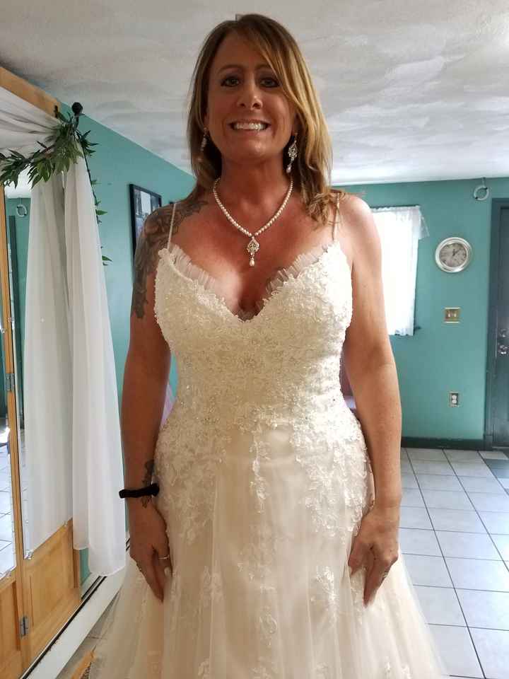 Final fitting.....ruffles added!!!