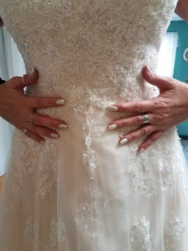 Final fitting.....ruffles added!!!