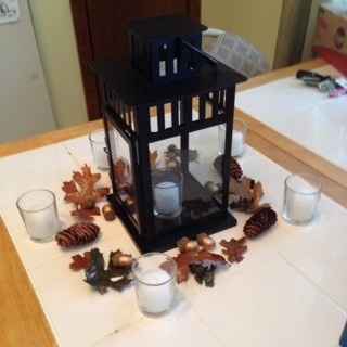 *pic* of my centerpieces! Which color linens should we use?