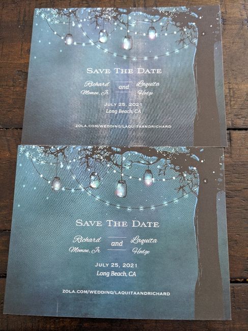 Replacement Save The Dates Came In 2