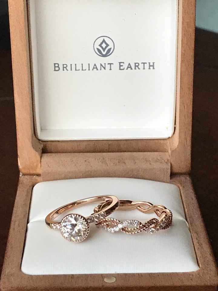 My ring and band. Cant wait until I get to wear them together! 262 days to go!