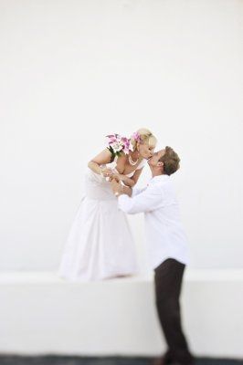 POST pics of your dress, your flowers, your man,  friend lighting cig of a tiki torch & your boobs!