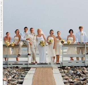 Champagne color bridesmaid dress on Beach?