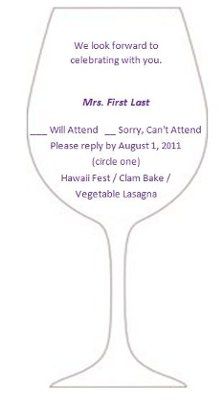 Response card wording - please help