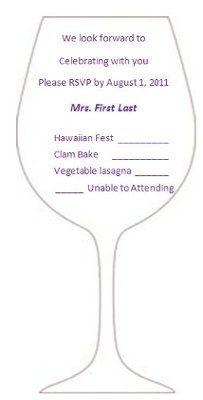 Response card wording - please help