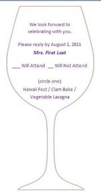 Response card wording - please help