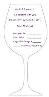 Response card wording - please help