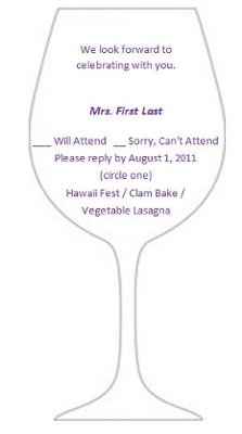 Response card wording - please help