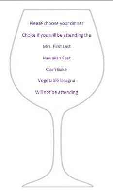 Response card wording - please help