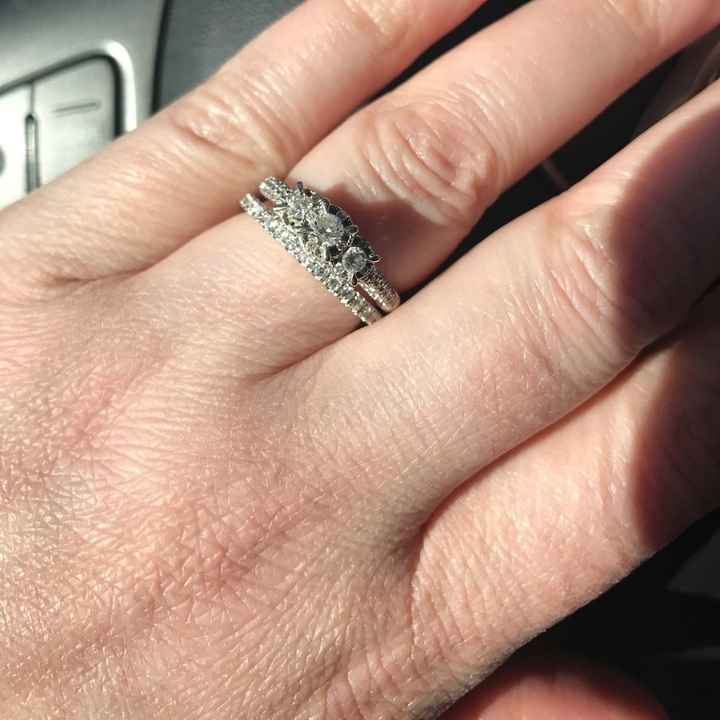 Three stone E-ring? Let's see your wedding band!