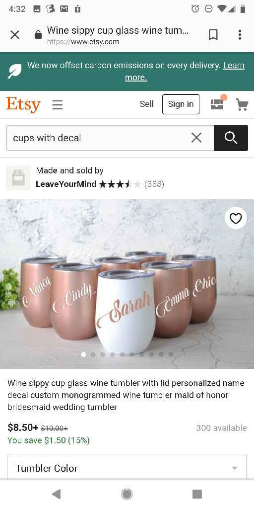 Cups for Bridesmaids! - 1