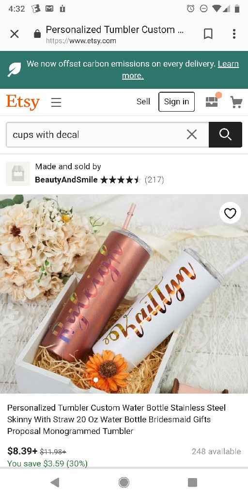 Cups for Bridesmaids! - 2