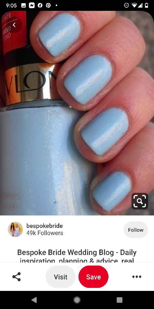 Blue Nails for Bride - 5