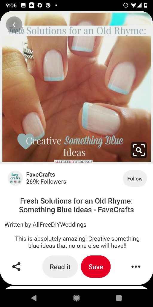 Blue Nails for Bride - 6