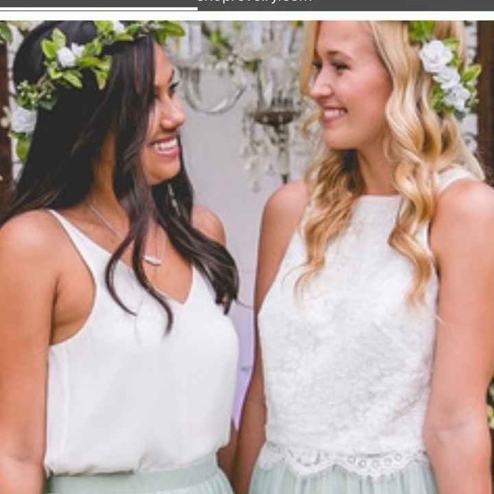 Two piece reception dress