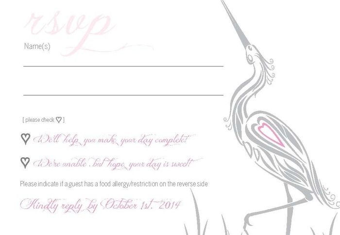 Quick Help - Please Proof my invite, RSVP and thank you card