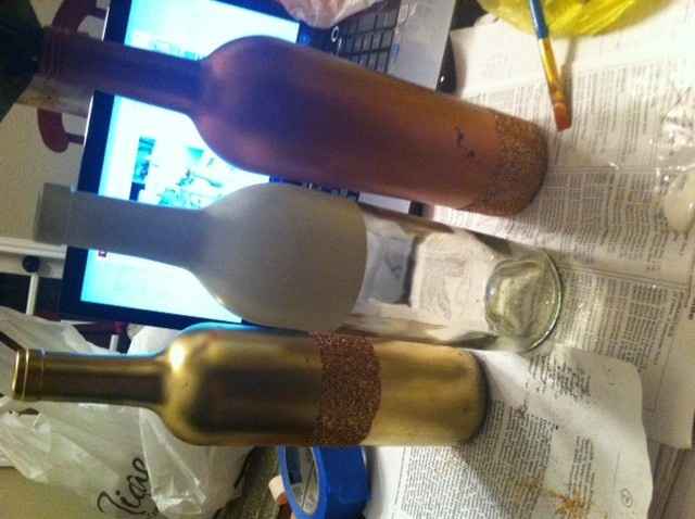 wine bottle centerpieces