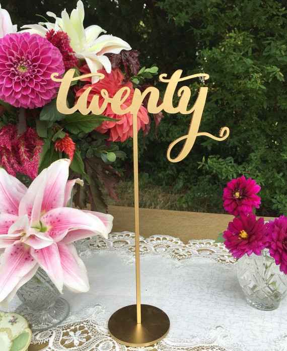 Glittery Table Numbers - Who's DIY'd Them With Success?
