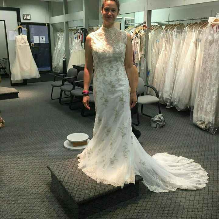 What was your least favorite wedding dress on you?