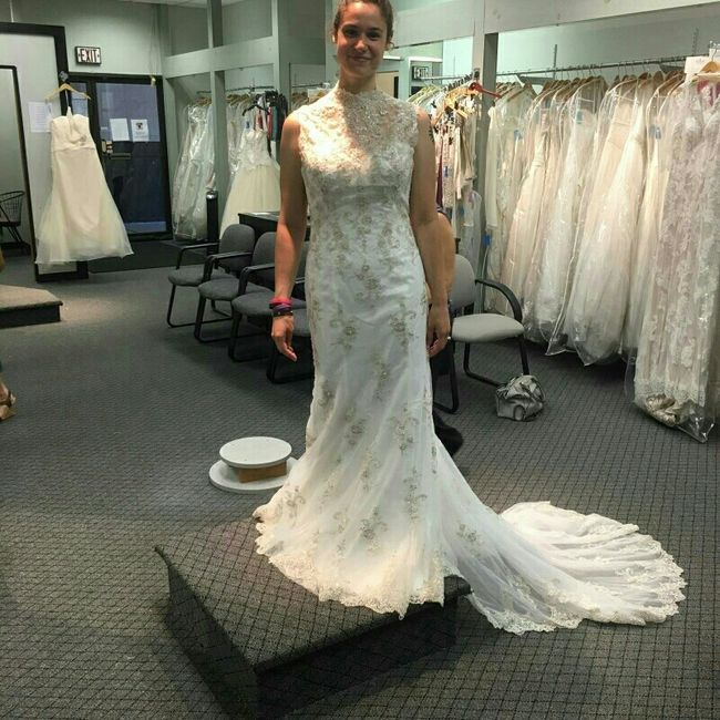 What was your least favorite wedding dress on you?