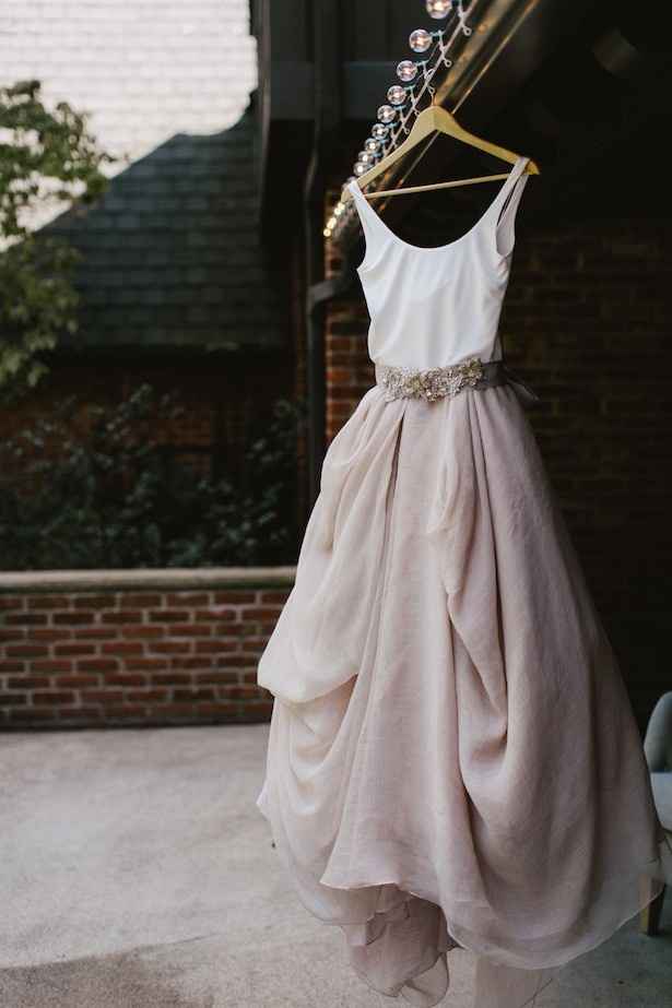 Mine's white on the top and pink on the bottom - colored dresses are so beautiful!