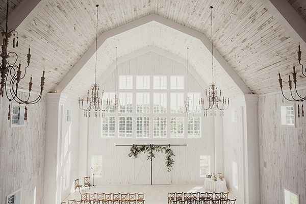 Inside the main barn