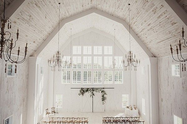 Inside the main barn