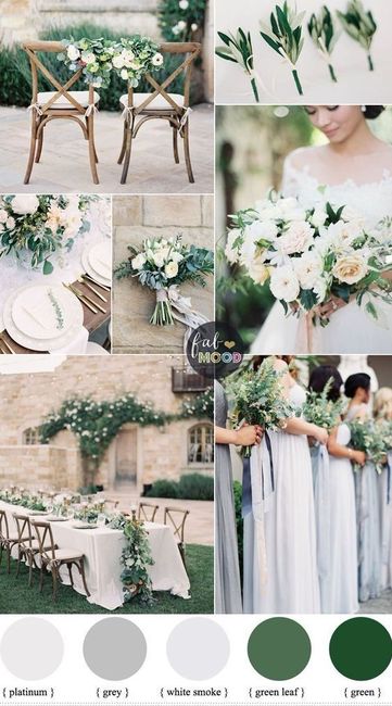 We're using mostly neutrals and green, with gold as an accent.