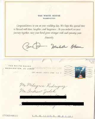 Mr. Obama thanks for following wedding etiquette !!