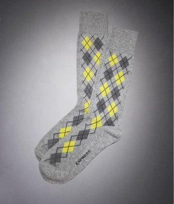 Grey and Yellow Socks